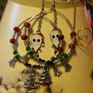 * SALE 1DayLeft* Christmas Charm Hoop Earrings